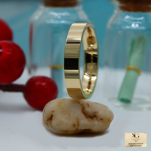 COPY - 10 K Gold wedding Band 6mm , white gold, yellow gold, rose gold, engagem… - Picture 3 of 4